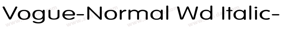 Vogue-Normal Wd Italic字体转换